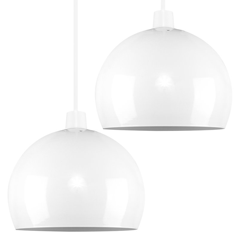 Arco 14.7 cm H Round Pendant Shade ( Clip On ), White