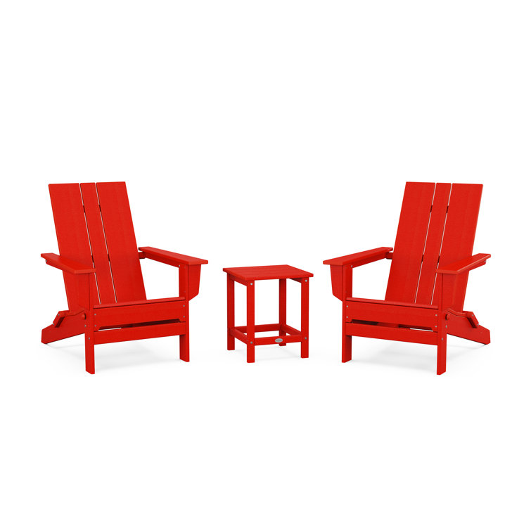 High-Density Polyethylene (HDPE) Outdoor Adirondack Chair With Table