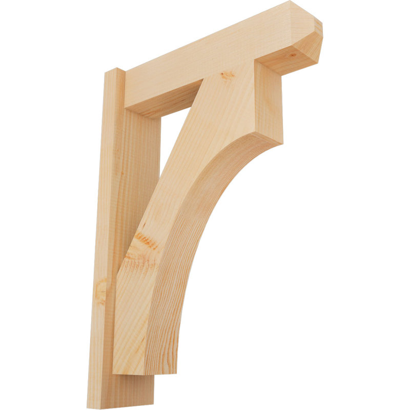 Persienne en bois rustique Westlake Craftsman, Sapin Douglas de 5 1/2 po (lisse), P 20 po x H 28 po