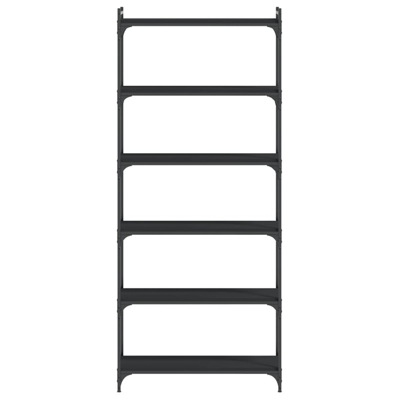 Tymarius Bookcase, Black, (6 Shelves) 74" H x 32" W x 12" D