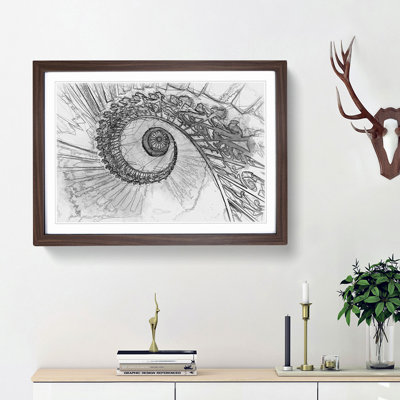 Spiral Staircase in Abstract - Framed Print