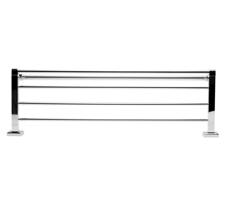 Polished Chrome 24" Wall Mounted Towel Rack and Shelf