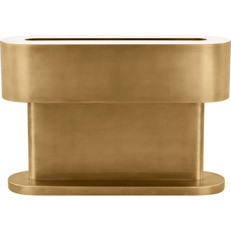 Wyllis Table Lamp, Hand Rubbed Antique Brass, 12" H x 18" W x 5" D