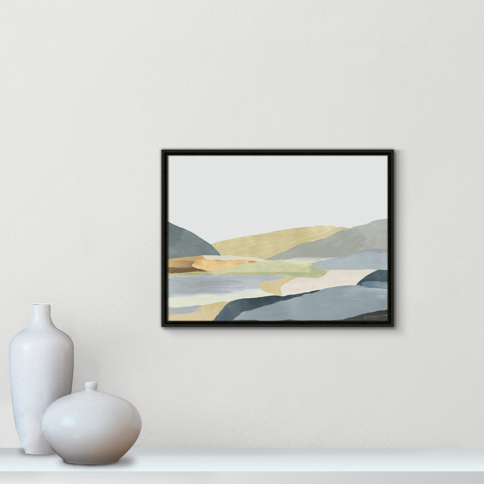 Blair "Warm Hills II" Painting, 19.5" H x 25.5" W x 2" D, Espresso Canvas