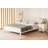 Modern Double Bedstead, White & Oak, 47.2 x 38.6 x 78.7 inches | 100% Lacquer Painted MDF, Scandinavian Design | Stylish and Durable for a Contemporary Bedroom, Easy Assembly, Solid Color Elegance-750375595