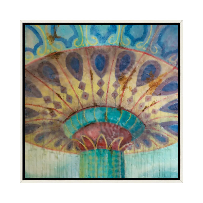 Balançoire cassée - Impression d'art mural - Toile encadrée, 26 po x 26 po, Toile avec cadre, Blanc patiné