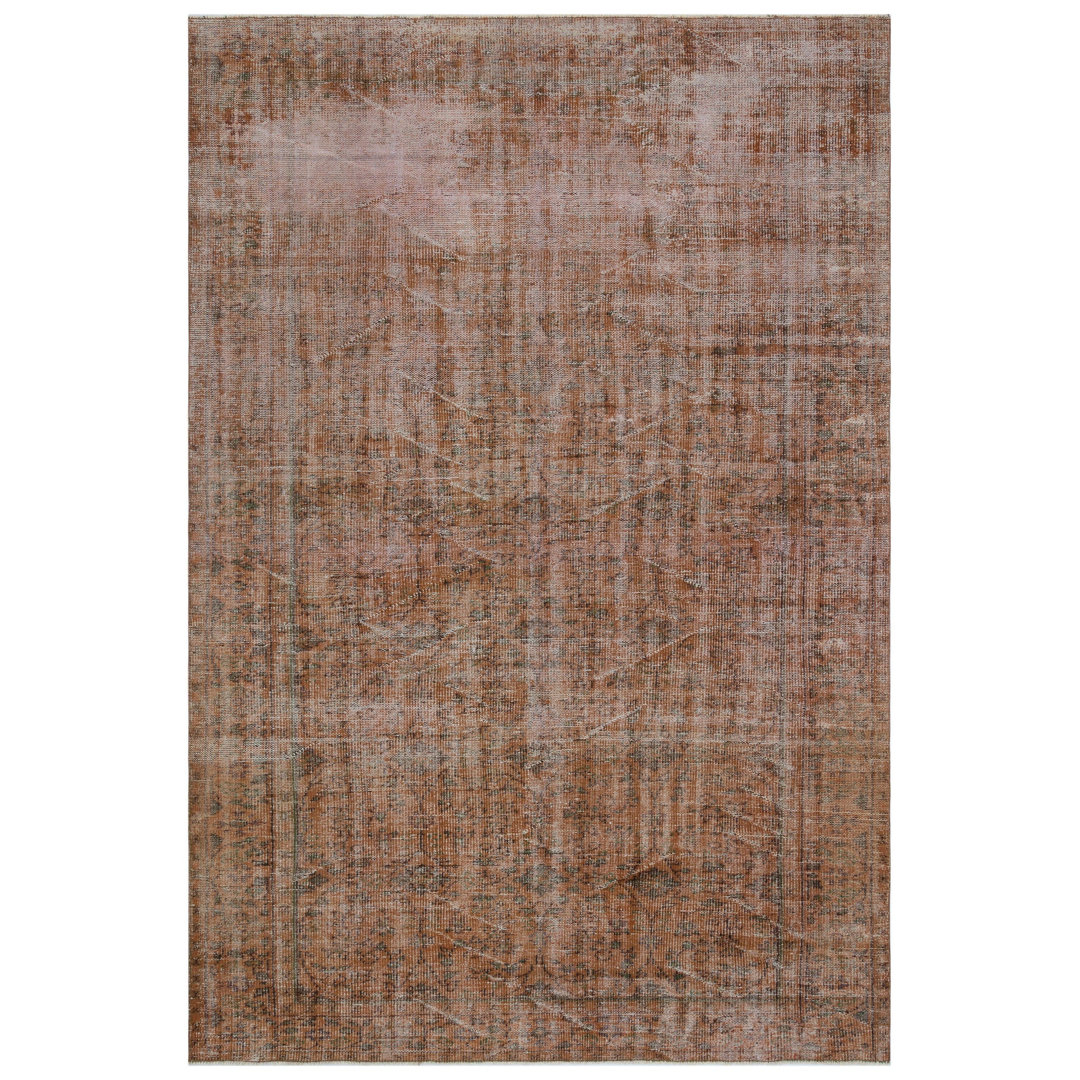 Avellina Brown Vintage Wool Handmade Area Rug