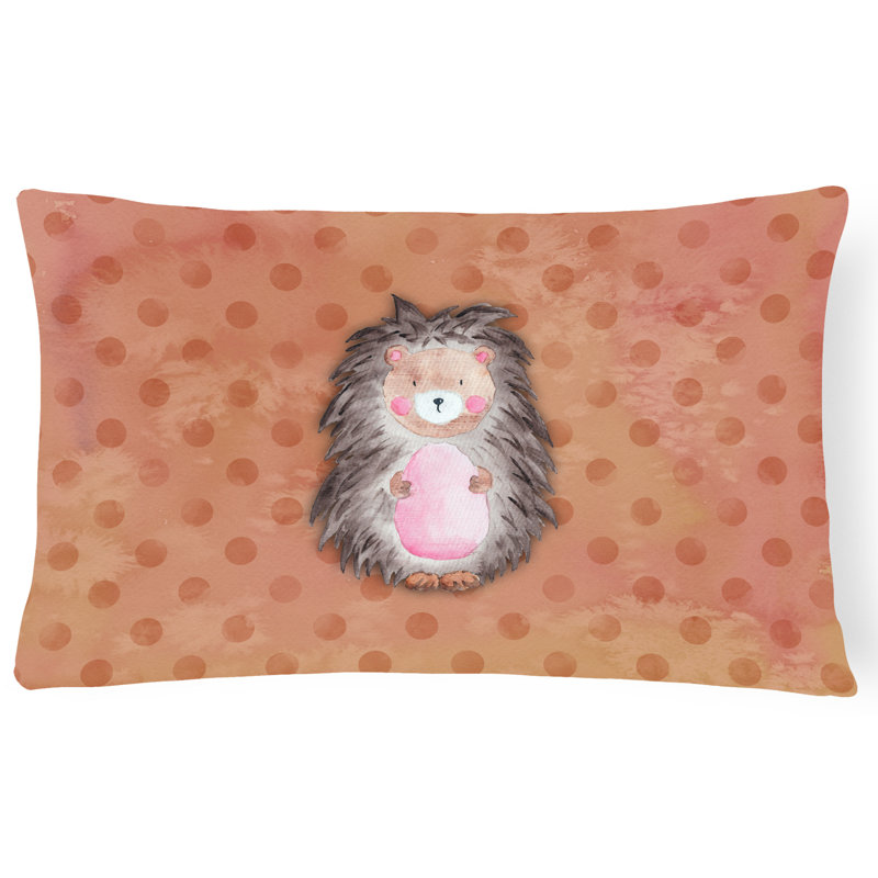 Coussin lombaire en aquarelle hedgehog