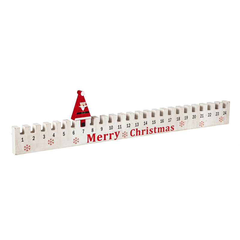 Décoration de table calendrier de l'Avent avec Père Noël mobile
