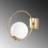 Elegant Gold Wall Lamp, Metal Body, 5.9 x 12.2 x 11.0 inches | Cap Diameter: 5.9 inches, Base Plate: 4.0 x 4.0 x 0.8 inches | Non-Adjustable Height, E27 Socket Max 40W, Stylish Lighting for Home Decor, IP20 Rated