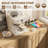 Rattan Sideboard Buffet Cabinet with Power Outlet & 4 Doors-1440281363