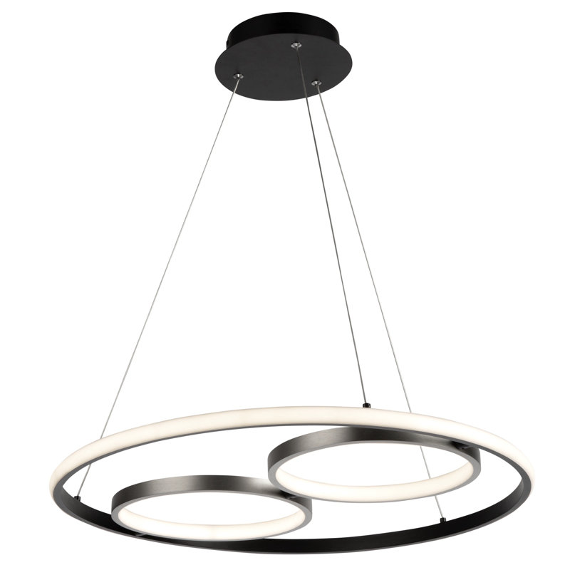 1 - Light Black LED Unique/Statement Pendant