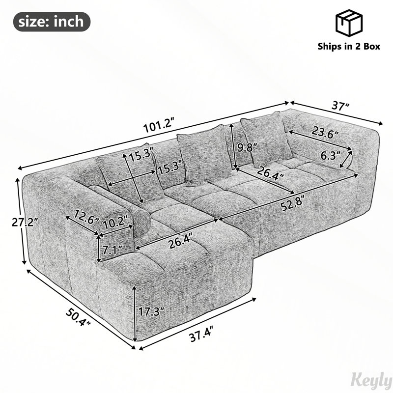 Canapé modulaire Bonless, Vert
