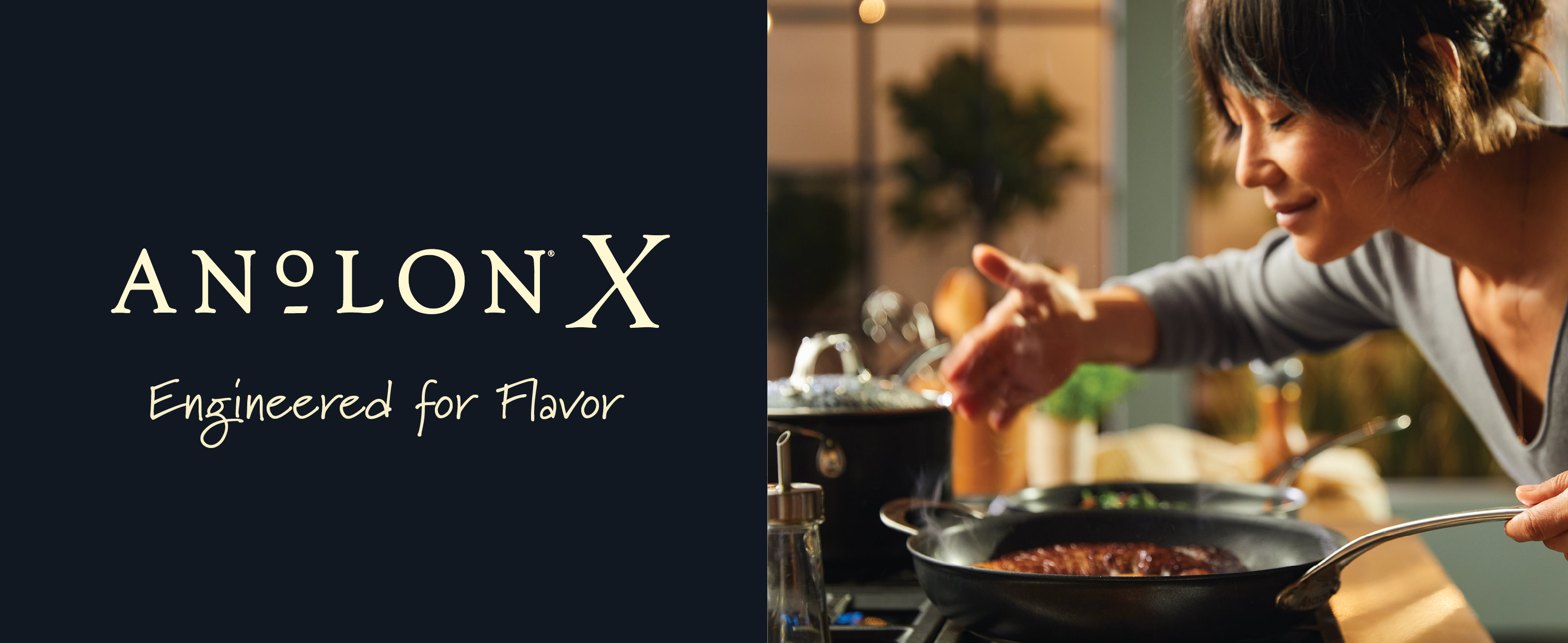 Anolon X Hybrid Nonstick Induction Frying Pans / Skillet Set 2 Piece