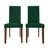 Brown Wooden Dining Chair With Velvet Cover-2011609390