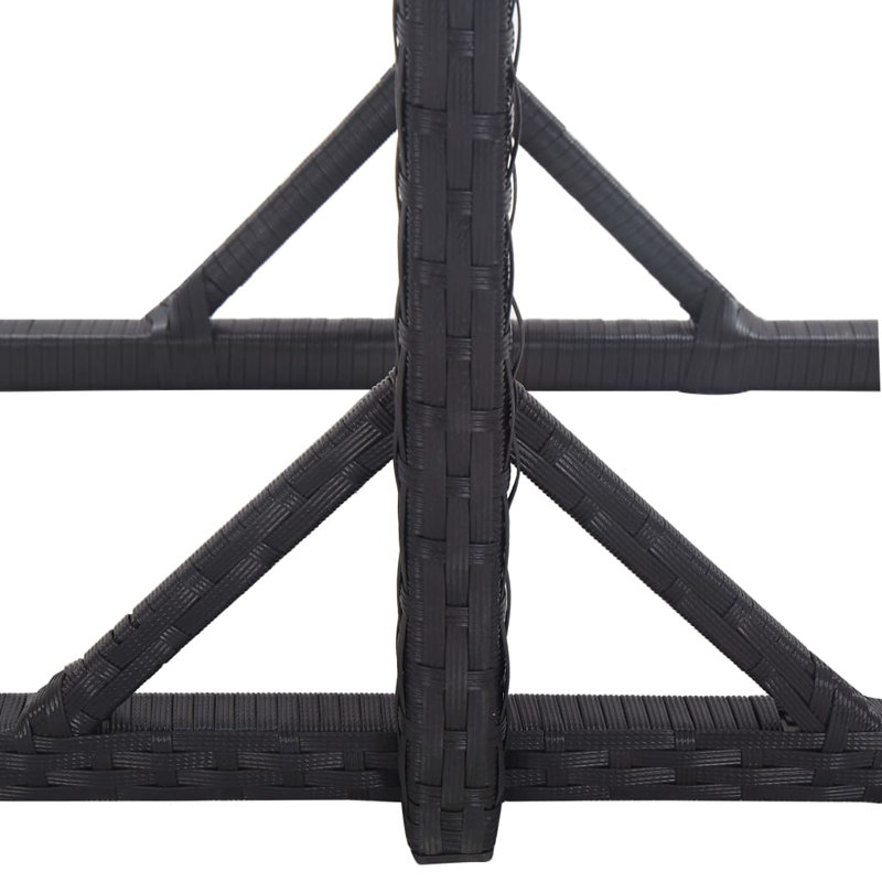 Ensemble bistro rectangulaire pour 2 personnes, Noir, Noir