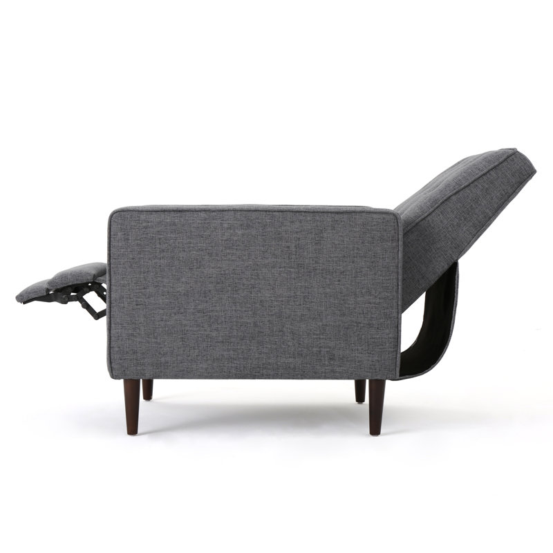 Upholstered Recliner, Gray 100% Polyester