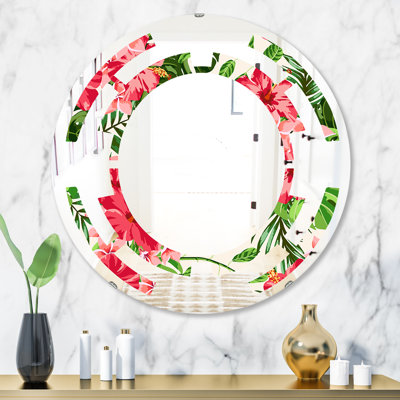 Miroir mural Space Leaves and Flowers I