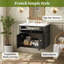 Meuble-lavabo mural de 61 cm (24 po) avec lavabo en céramique, armoire à 2 portes avec tiroir basculant, charnières à fermeture amortie et dos ouvert, noir-1140849955