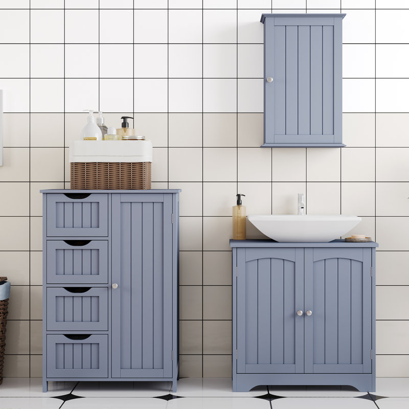 60Cm W x 60Cm H x 30Cm D Under Vanity Cabinet, Grey