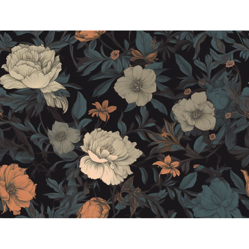 Closter Floral Shower Curtain, 73" H x 70" W