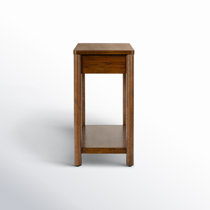 Jaylessa Wood 2 Drawer Console Table, Medium Oak