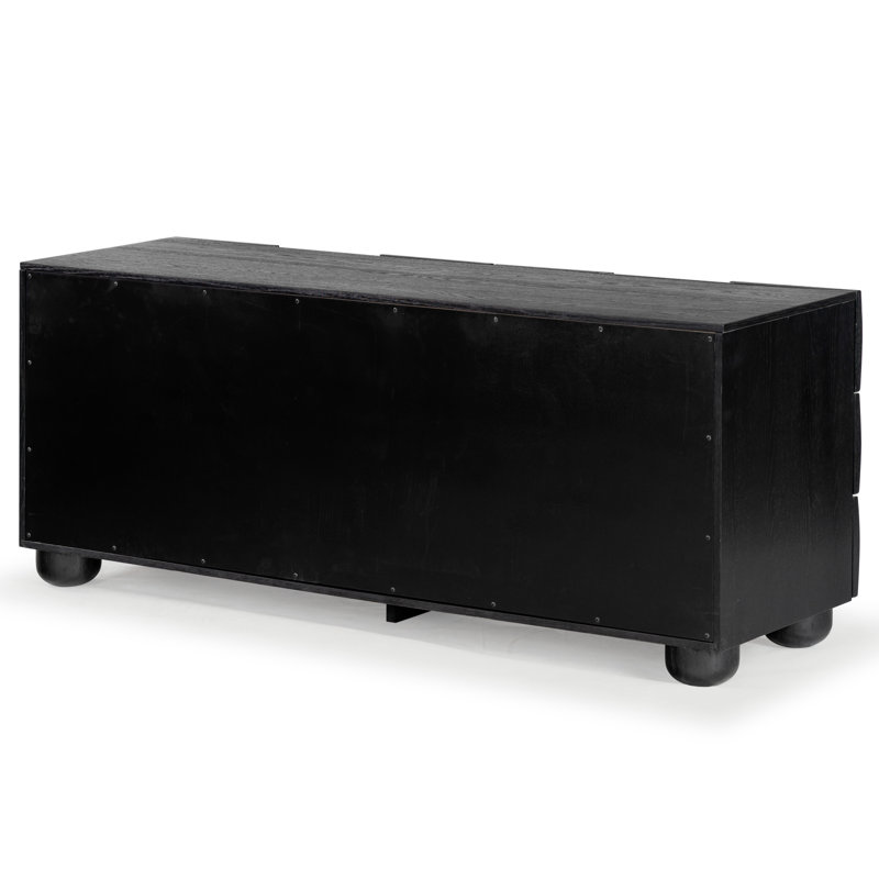 Beethoven Wood 6 Drawer Dresser, Black