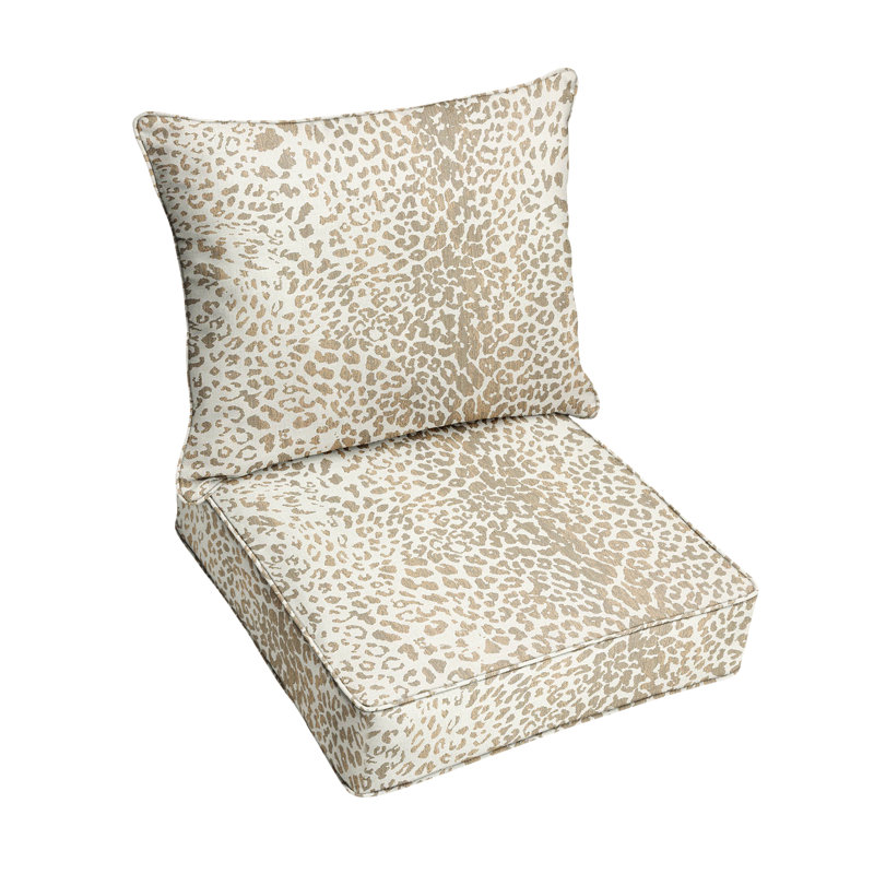Coussin de siège / dossier Sunbrella intérieur / extérieur Hive, Brun clair, H 5 po x l 23,5 po x P 23 po