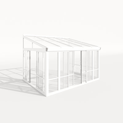 12' Wide Real Glass Sunroom Greenhouse Patio Addition – Tempered Glass & Aluminum Frame