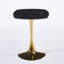 Table de salle à manger carrée Tulip pour 2 à 4 personnes, petite table de cuisine de 24 pouces avec piédestal robuste en métal doré, table bistro moderne pour petit espace, appartement, café, bureau, salon-1618067604