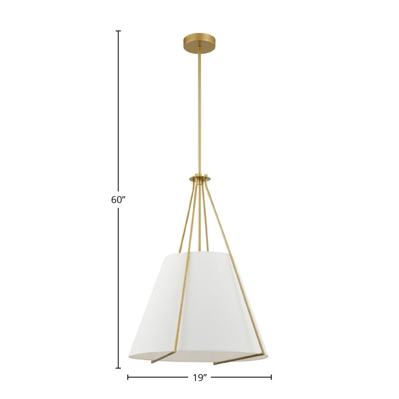 Luminaire suspendu Adaline, Doré