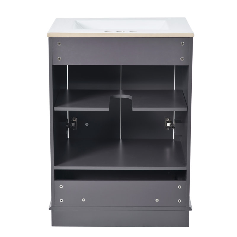 Stylish Bathroom Vanity With Ample Storage And Durable Ceramic Sink, Perfect For Organized And Functional Bathrooms.