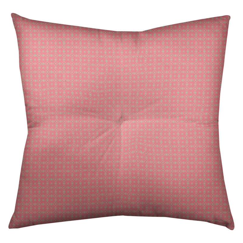 Coussin Katelyn Elizabeth, 30 po x 30 po, Rouge / Vert