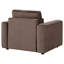 Fauteuil d'appoint rembourré en chenille Seguin brun-1333972693