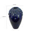 Vase décoratif, céramique brillante bleu foncé, motif corail, 15 pouces