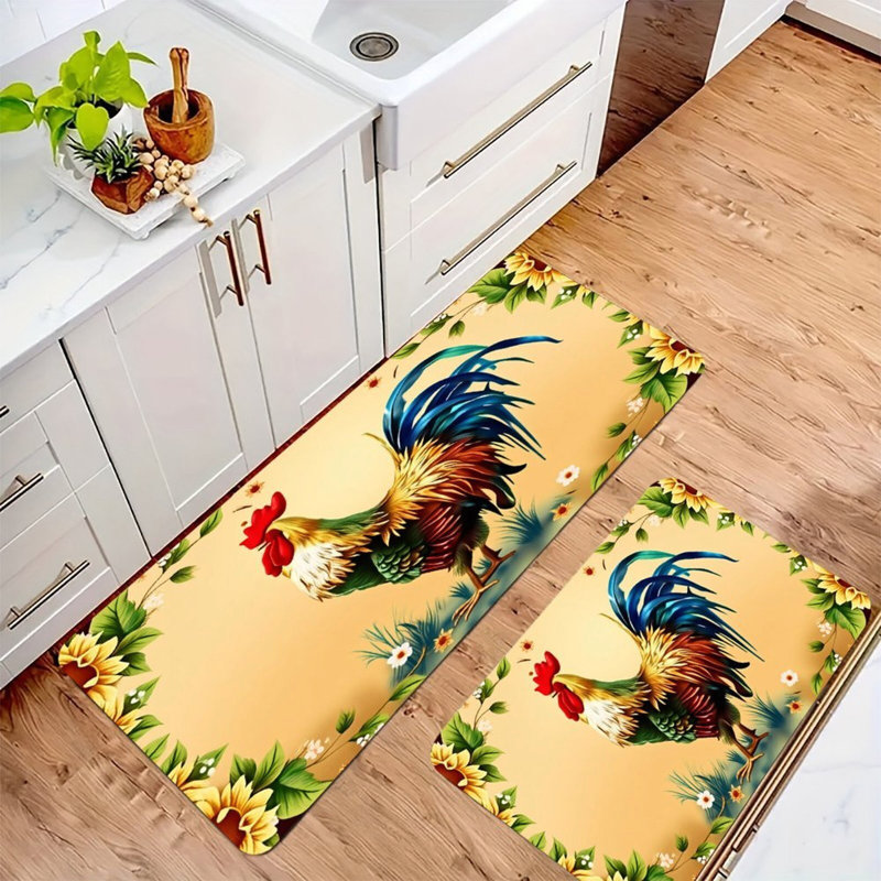 Tapis de cuisine 2 pièces Rooster