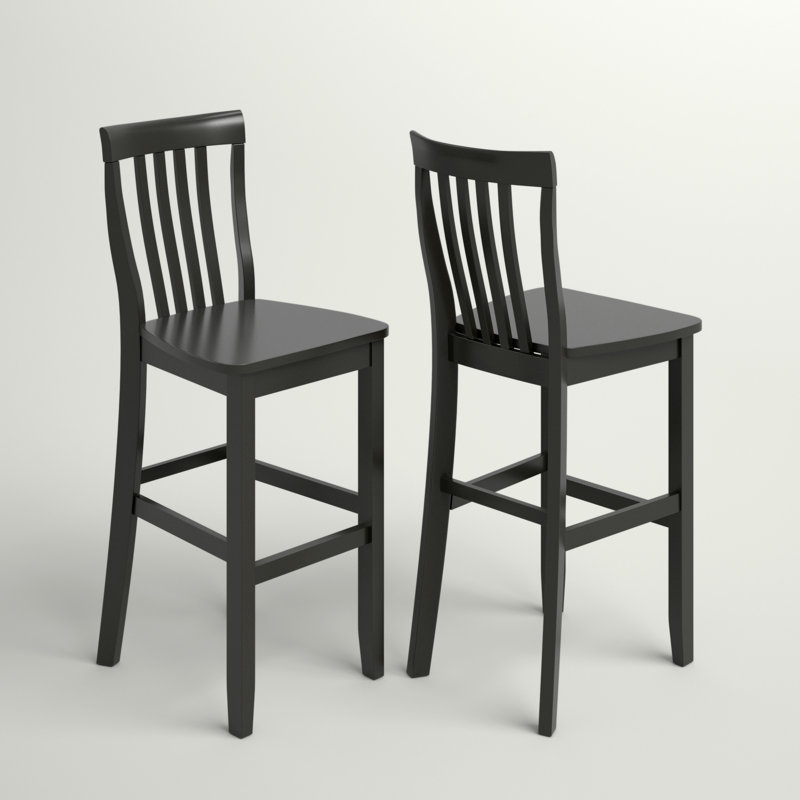 Tabouret de bar et de comptoir à siège capitonné en losange, Noir, Tabouret de bar (assise de 30 po de hauteur)