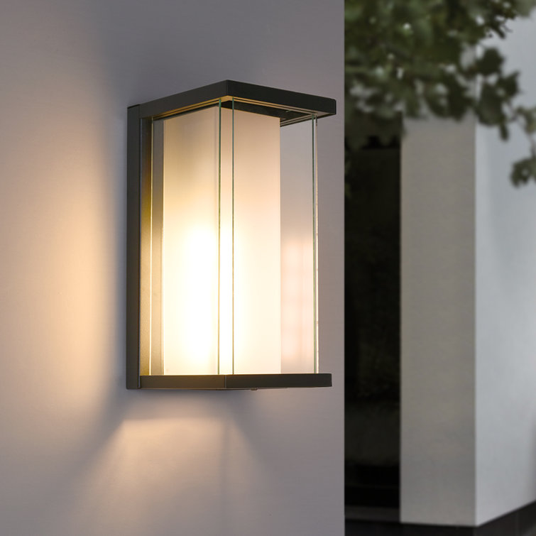 Shackelford Black 1 - Bulb 13.3'' H Outdoor Flush Mount with Dusk to Dawn