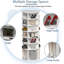 Tour à chaussures rotative, 7 niveaux, support blanc Style 7, garde la maison bien rangée, peut contenir 28 paires.