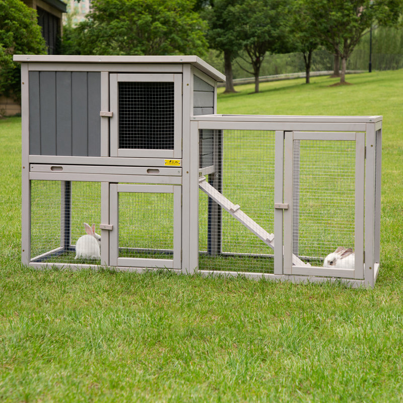 Faron Weather Resistant Rabbit Hutch With Ramp