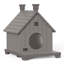 Maison pour chat à 1 niveau en résine pour l'extérieur pour l'intérieur H 25,67 po avec porche-126244332-123049081