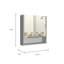 Armoire à miroir, trois tablettes internes, une tablette ouverte, armoire à deux portes-71011192