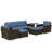 Wicker 5 - Person Patio Conversation Sets with Cushions-97812506-97812505