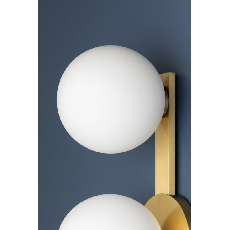 Samson 3 - Light LED Vanity Light, Aged Brass