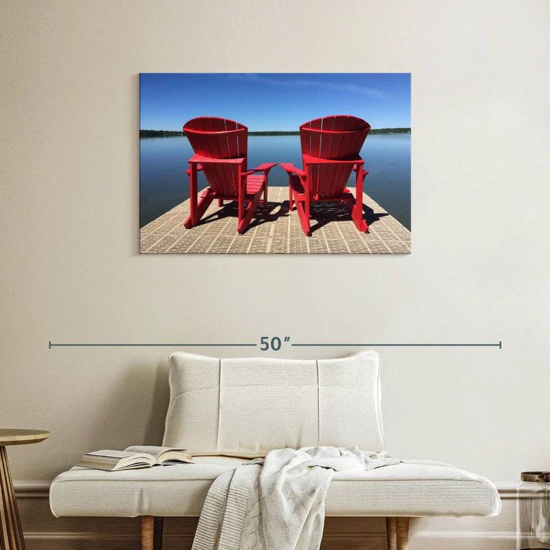 Mehar Red Adirondack Chairs, 24" H x 36" W