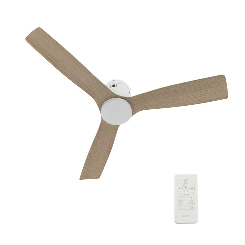 Ventilateur de plafond intelligent de 52 pouces Striver, ensemble d'éclairage à DEL à intensité variable et télécommande, compatible avec Alexa / Google Home / Siri, intérieur / extérieur
