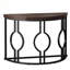 Console demi-lune avec base géométrique