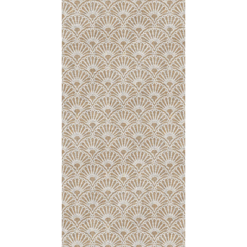  Shell Beige Easy to Clean Vinyl Mat, Runner 2'6" x 6'5"