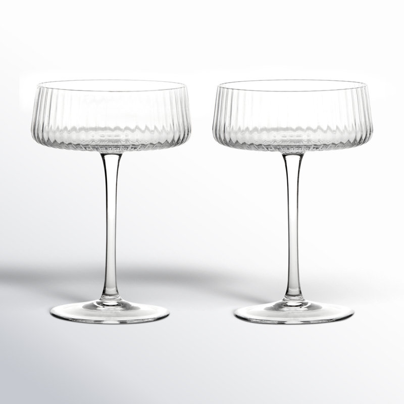 Empire Champagne Coupes Set, Clear