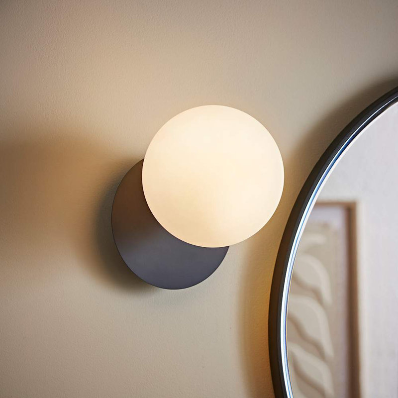 Demetro Flush Mounted Sconce, Navy, White, No